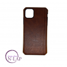 Futrola kozna ojacana Iphone 11 Pro tamno braon