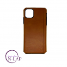 Futrola kozna ojacana Iphone 11 Pro Max svetlo braon