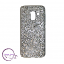 Futrola Samsung A600F / A6 2018 / sljokice srebrna