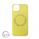 Futrola MAGSAFE Leather Color Iphone 14 / zuta