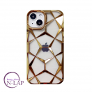 Futrola Crystal Web Iphone 15 Pro / gold