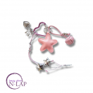 Privezak za torbe i kljuceve / pink star
