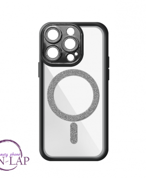 Futrola Magnetic Glitter / Iphone 15 Pro Max / crna