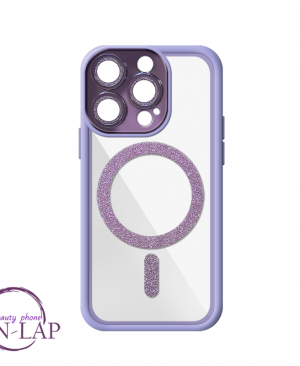 Futrola Magnetic Glitter / Iphone 15 Pro Max / lavanda