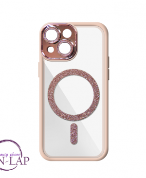 Futrola Magnetic Glitter / Iphone 15 / roze