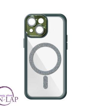 Futrola Magnetic Glitter / Iphone 15 / zelena