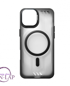 Futrola Matte Lens / Iphone 16 / providna magnetic crna