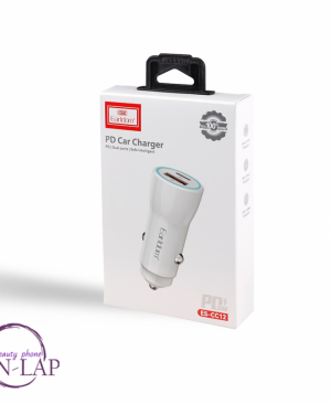 Auto punjac sa kablom 20W / dual port Type C +  USB / kabl lightning / CC12